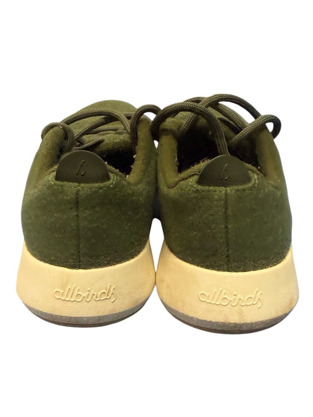 allbirds Wool Sneaker in Olive Green with Cream Sole Size 8 - Picture 5 of 7